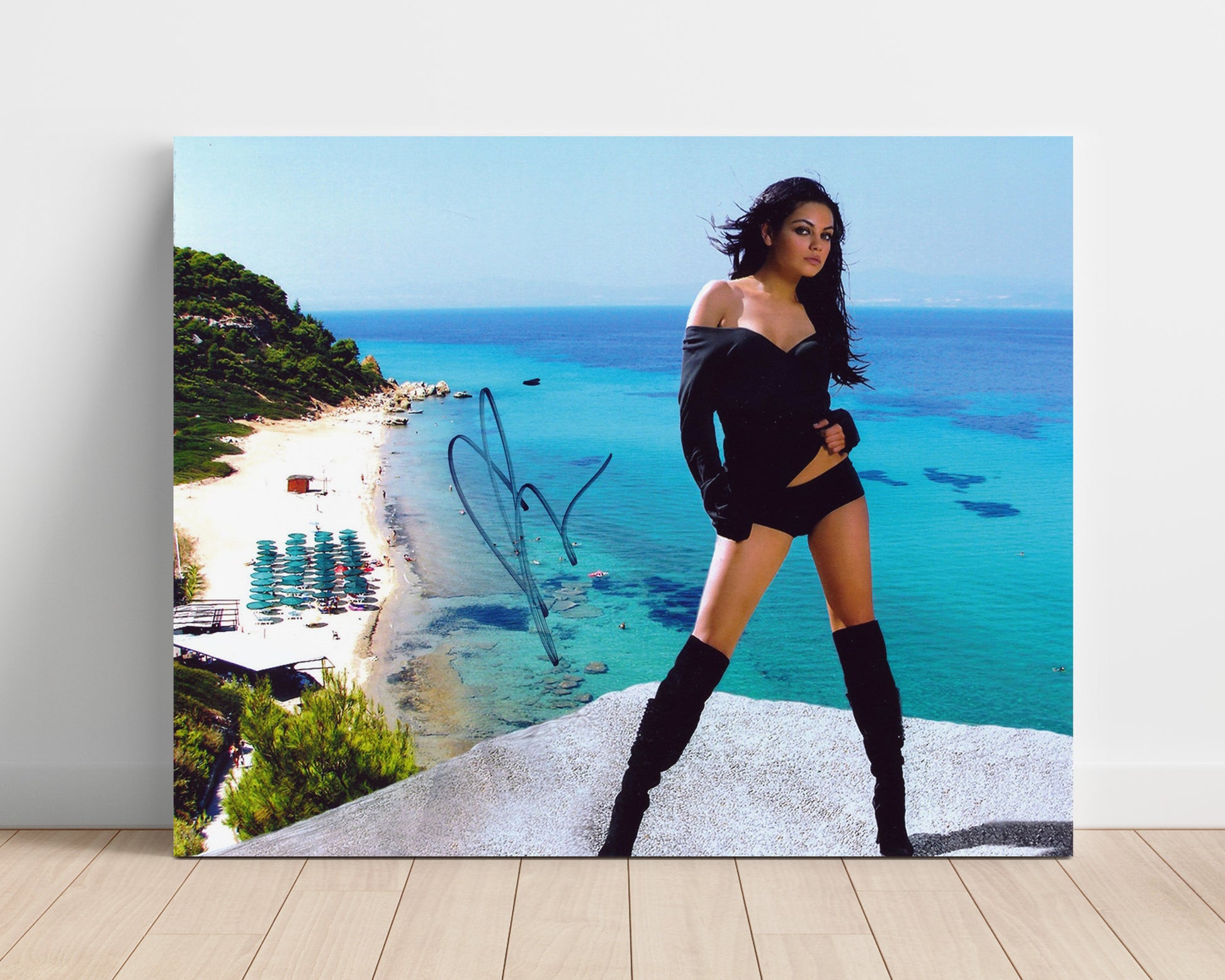 Forgetting Sarah Marshall - Mila Kunis - Rachel - Cliffside beach movie wall art 16x20 Unframed Print