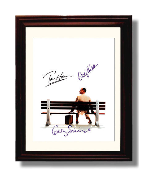 Forrest Gump - Tom Hanks - Forrest Gump - Bench-Sitting Life Reflection movie wall art 8x10 Beveled Frame