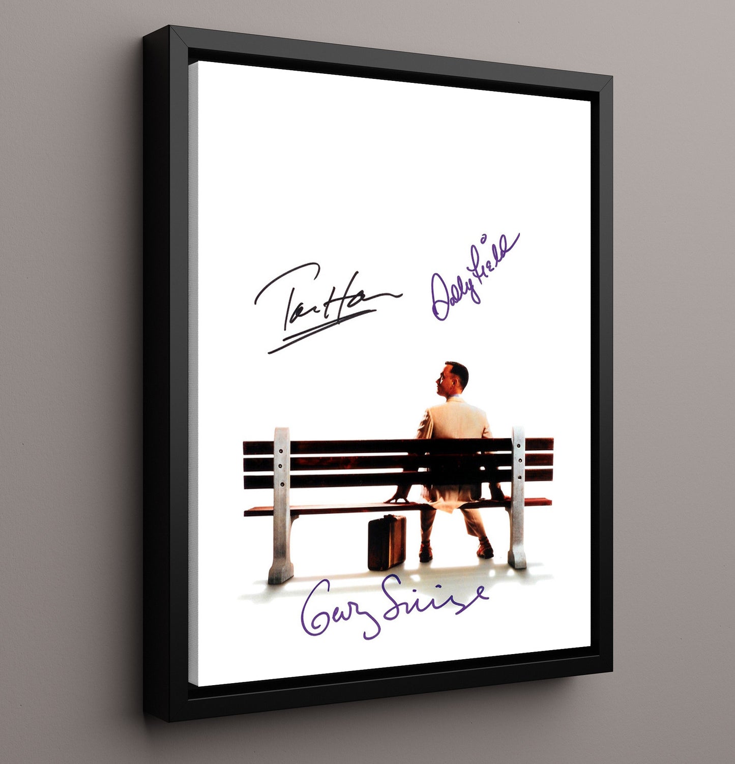 Forrest Gump - Tom Hanks - Forrest GumpBench-Sitting Life Reflection Vintage Movie Wall Art - 16x20 Framed Canvas movie decor