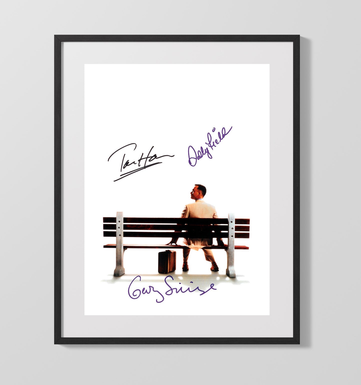 Forrest Gump - Tom Hanks - Forrest GumpBench-Sitting Life Reflection Vintage Movie Wall Art - 16x20 Gallery Frame movie decor