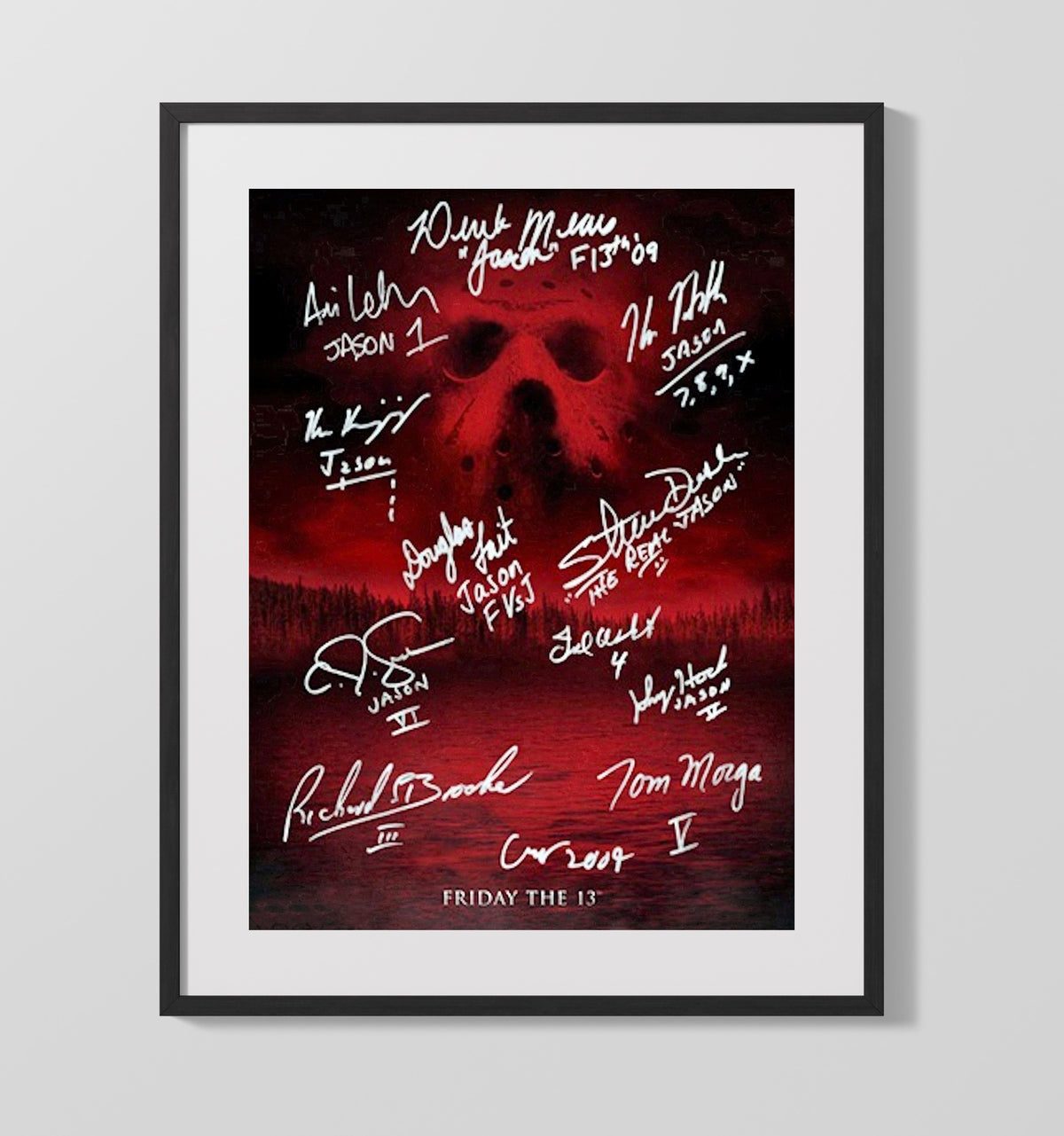 Friday the 13th Cast - Slasher Legacy movie wall art 16x20 Gallery Frame