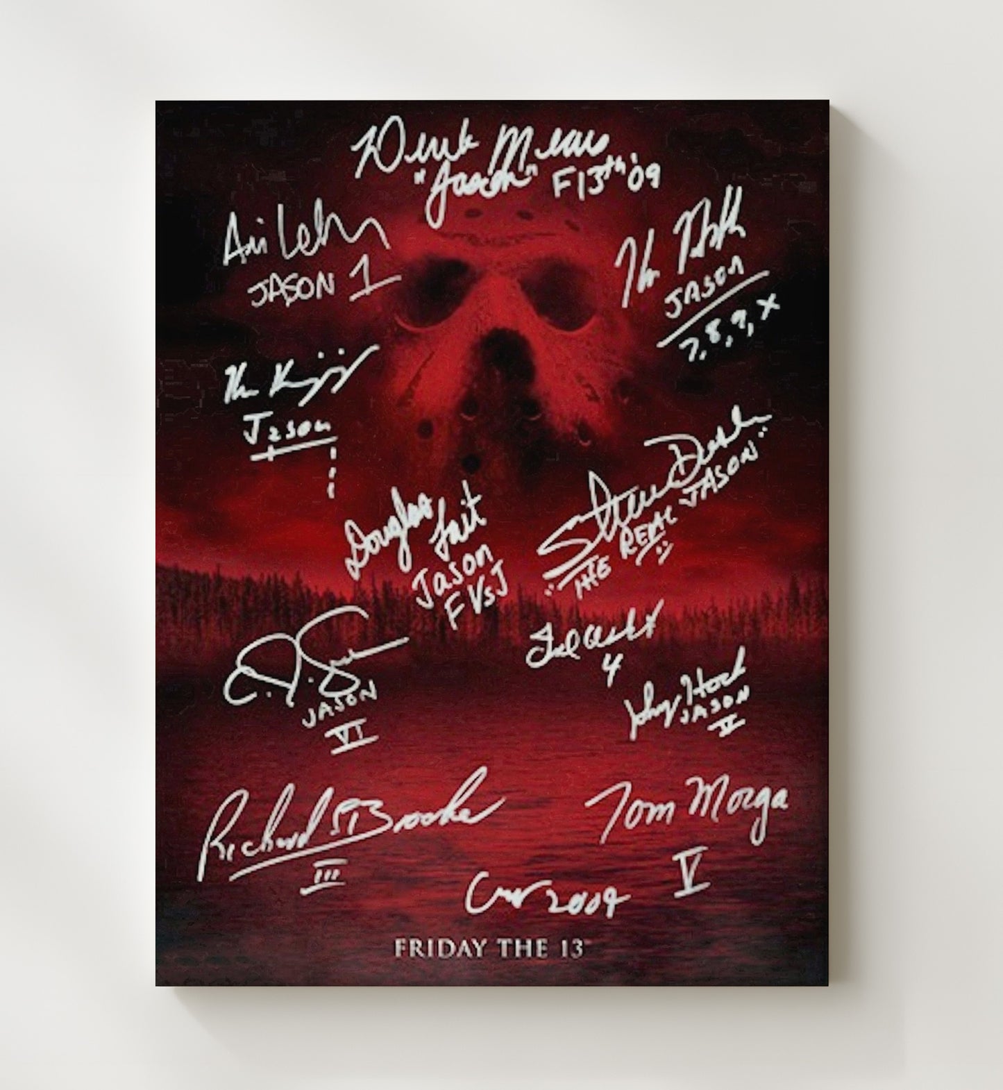Friday the 13th Cast - Slasher Legacy Vintage Movie Wall Art - 20x24 Canvas movie decor