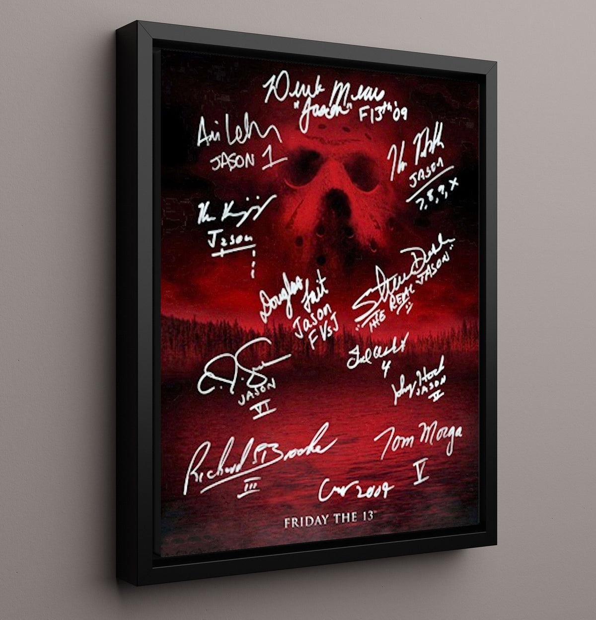 Friday the 13th Cast - Slasher Legacy movie wall art 16x20 Framed Canvas