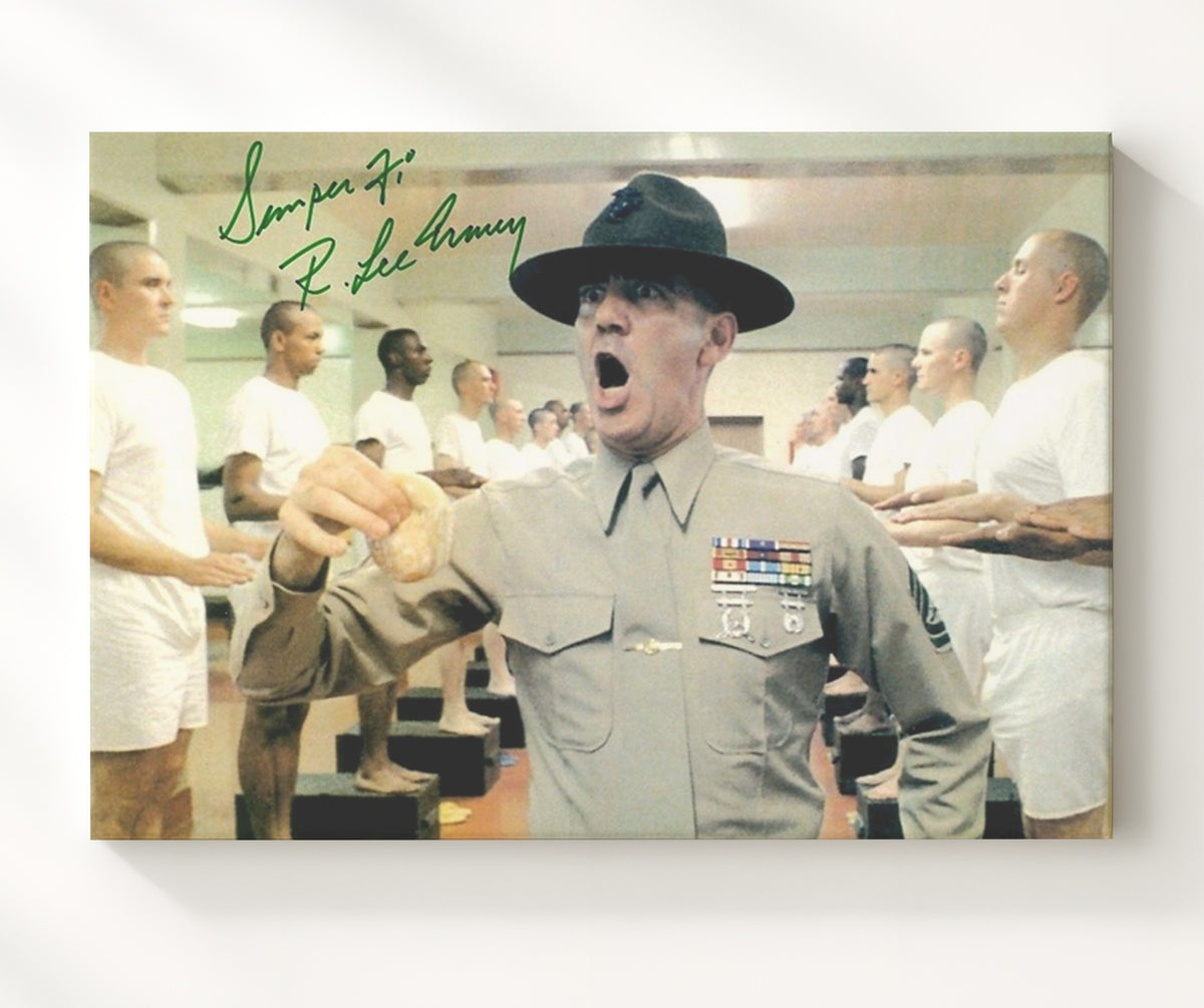 Full Metal Jacket - R. Lee Ermey - Jelly Donut Drill movie wall art 20x24 Canvas