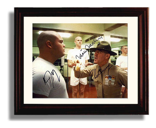 Full Metal Jacket - R. Lee Ermey and Vincent Donofrio and Matthew Modine - Jelly Donut Inspection movie wall art 8x10 Beveled Frame