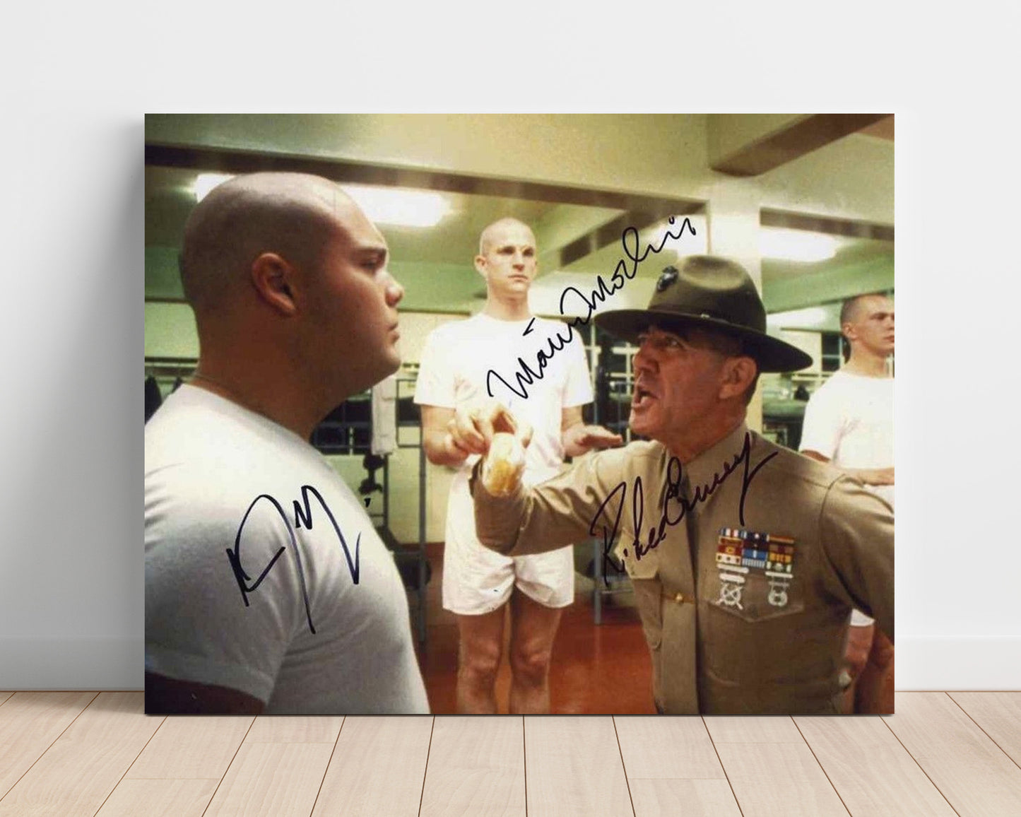 Full Metal Jacket - R. Lee Ermey and Vincent Donofrio and Matthew Modine - Jelly Donut Inspection movie wall art 16x20 Unframed Print