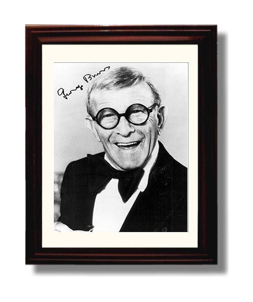 George Burns - Round Glasses Comedy Legend.jpg movie wall art 8x10 Beveled Frame