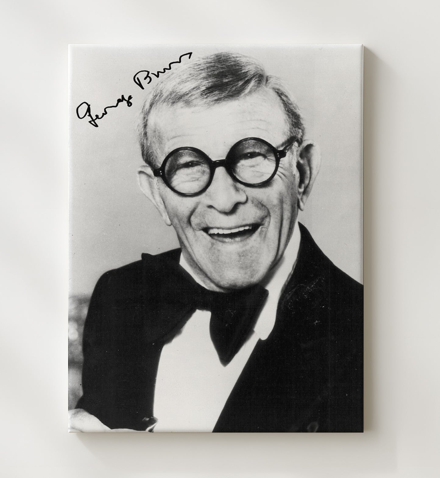 George Burns - Round Glasses Comedy Legend.jpg movie wall art 20x24 Canvas