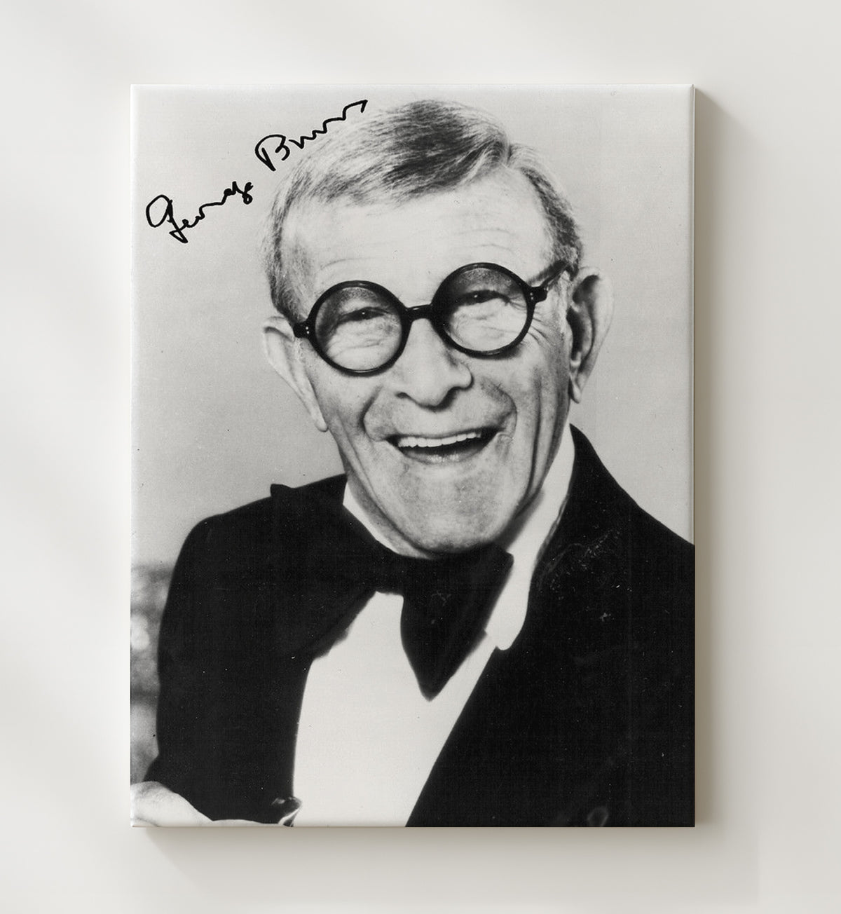 George Burns - Round Glasses Comedy Legend.jpg movie wall art 20x24 Canvas