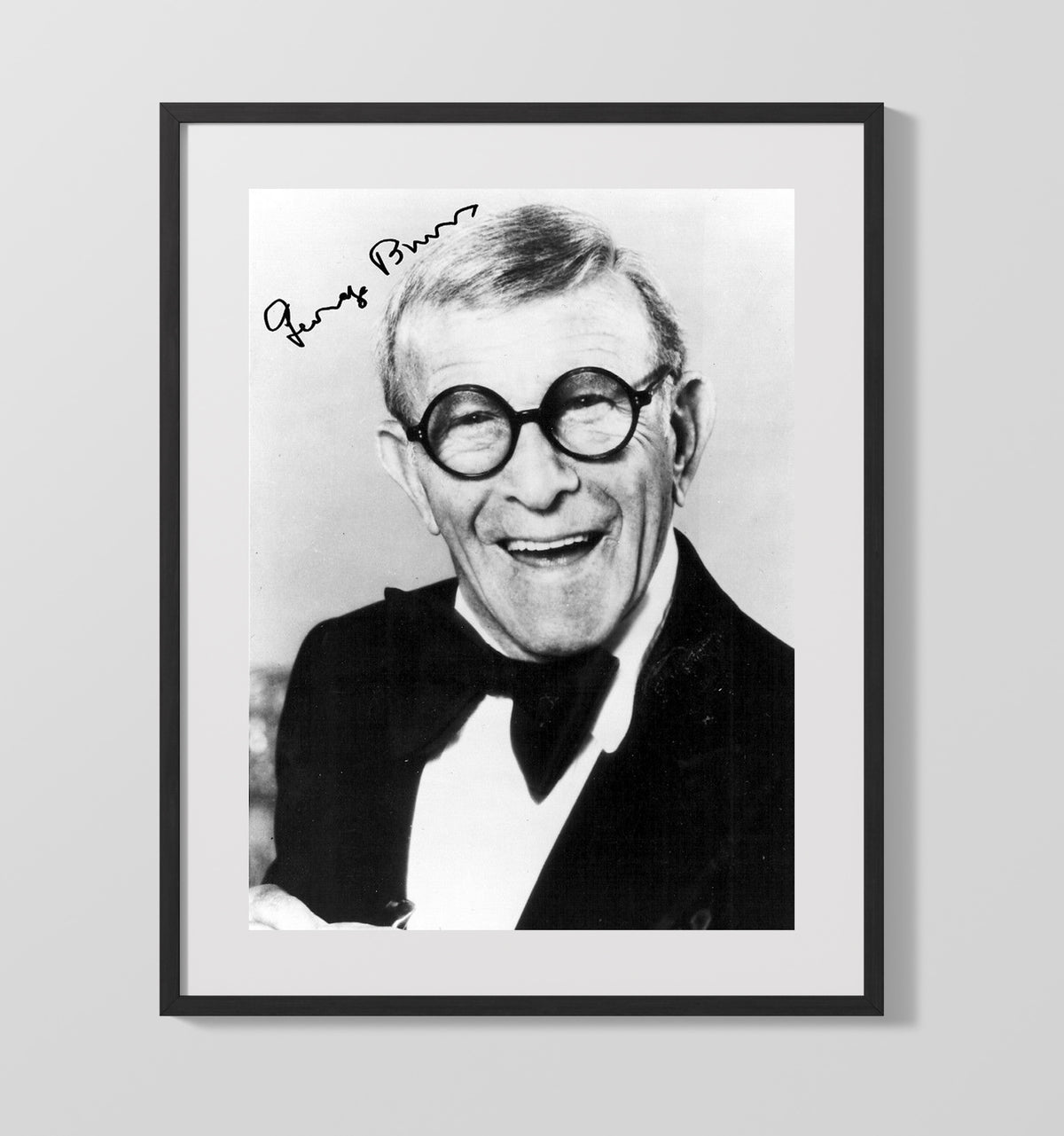 George Burns - Round Glasses Comedy Legend.jpg movie wall art 16x20 Gallery Frame