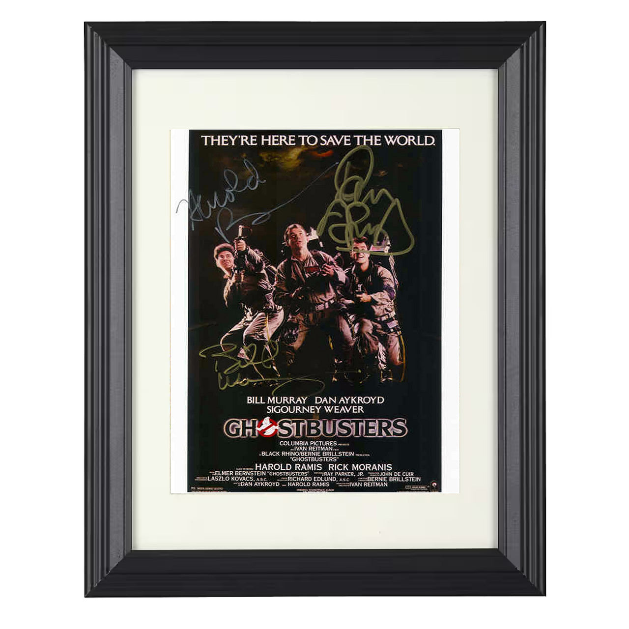 Ghostbusters – Bill Murray Ghost-Hunting Charge – 8x10 black beveled framed movie wall art