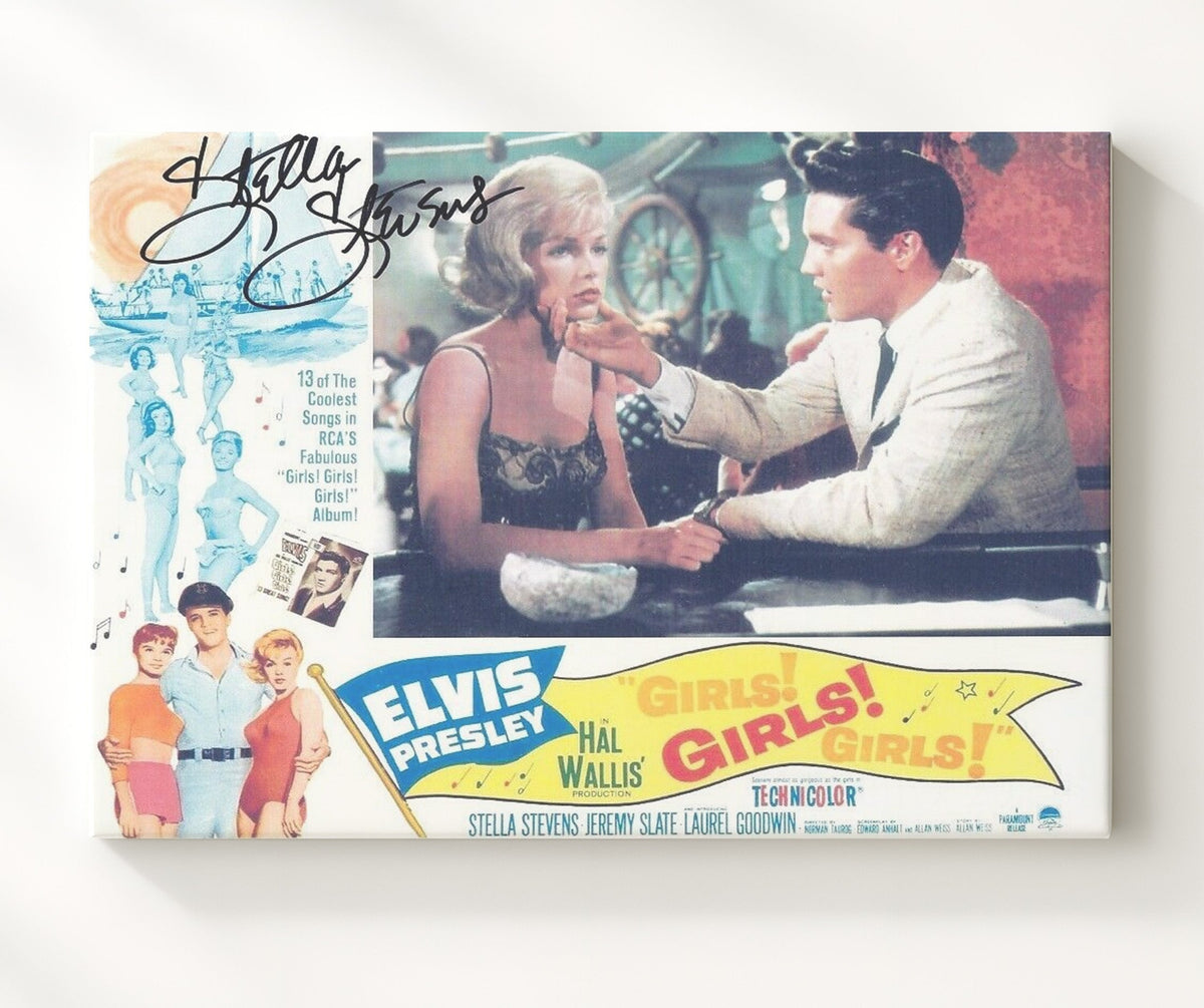 Girls-Girls-Girls - Elvis Presley - Ross - and Stella Stevens - Robin - Beachside Heart-to-Heart movie wall art 8x10 Beveled Frame