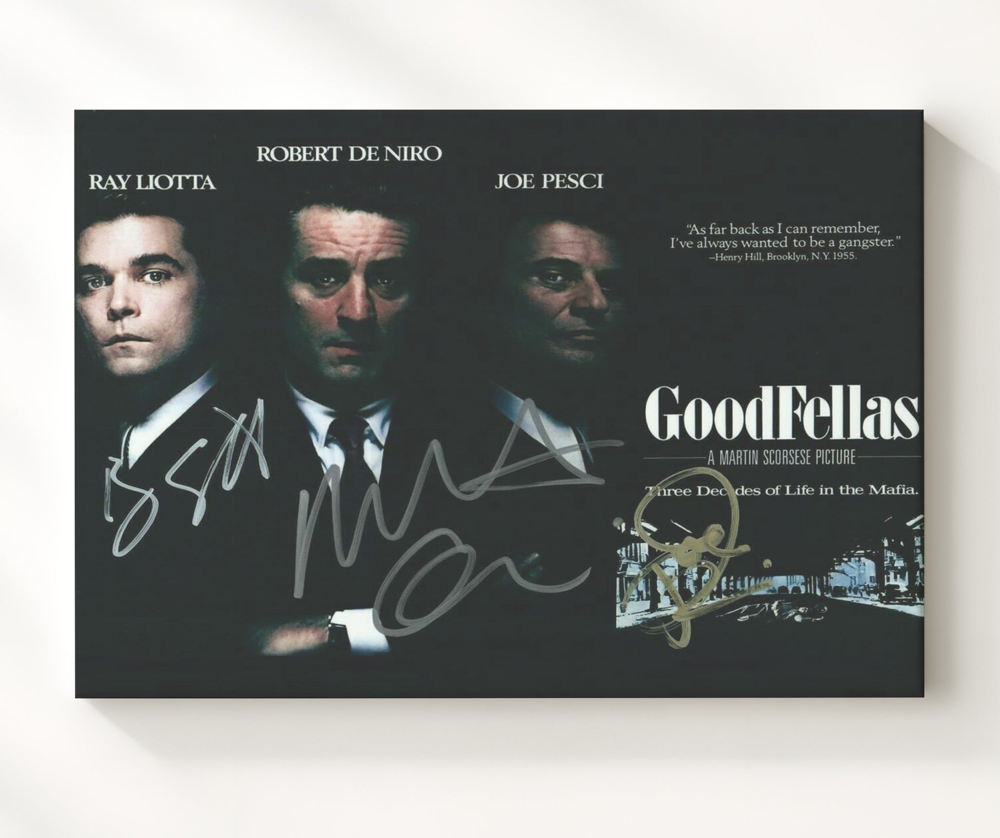Goodfellas - Robert De Niro - Jimmy Conway - Underworld empire tension Vintage Movie Wall Art - 20x24 Canvas movie decor