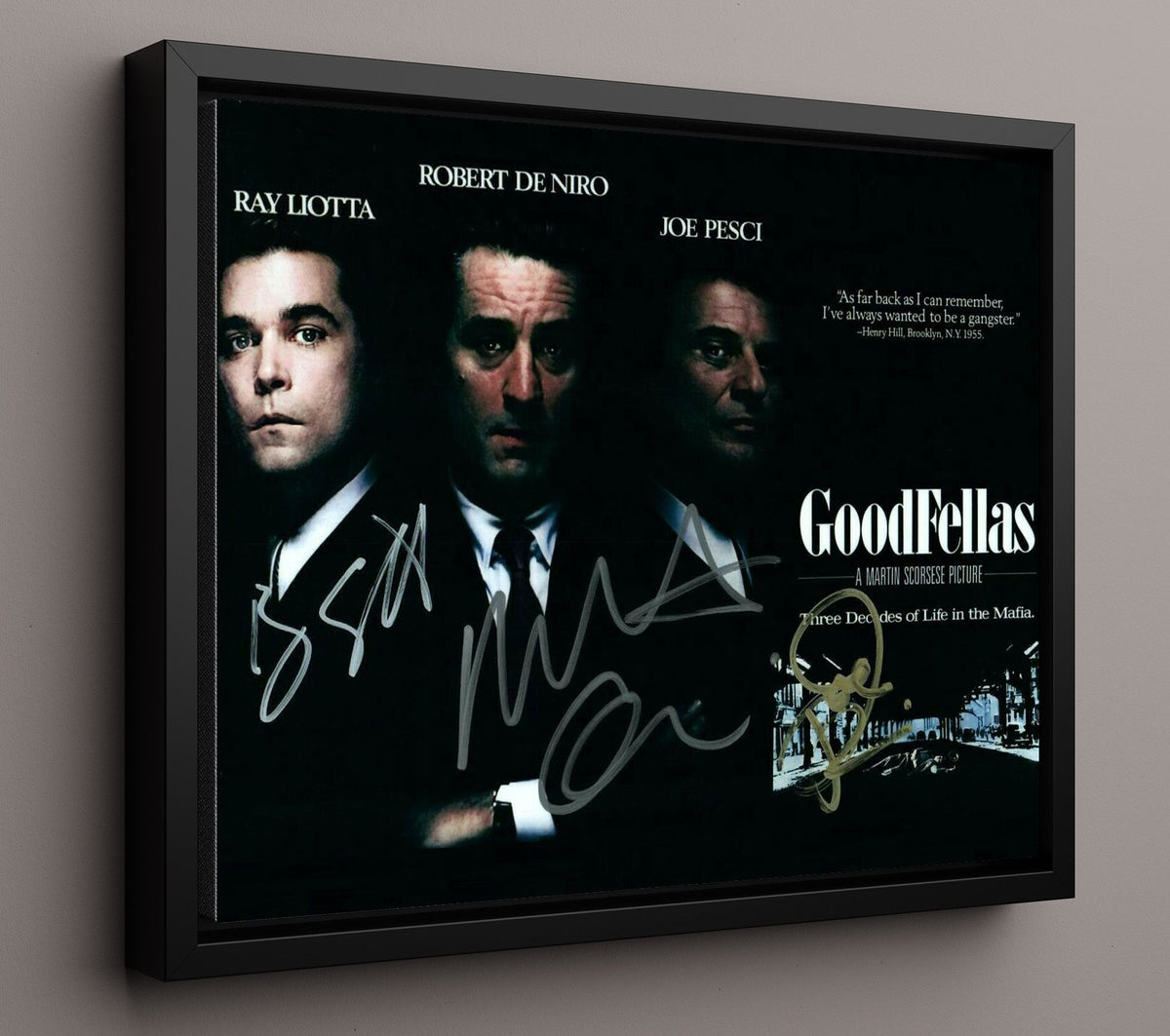 Goodfellas - Robert De Niro - Jimmy Conway - Underworld empire tension movie wall art 16x20 Gallery Frame