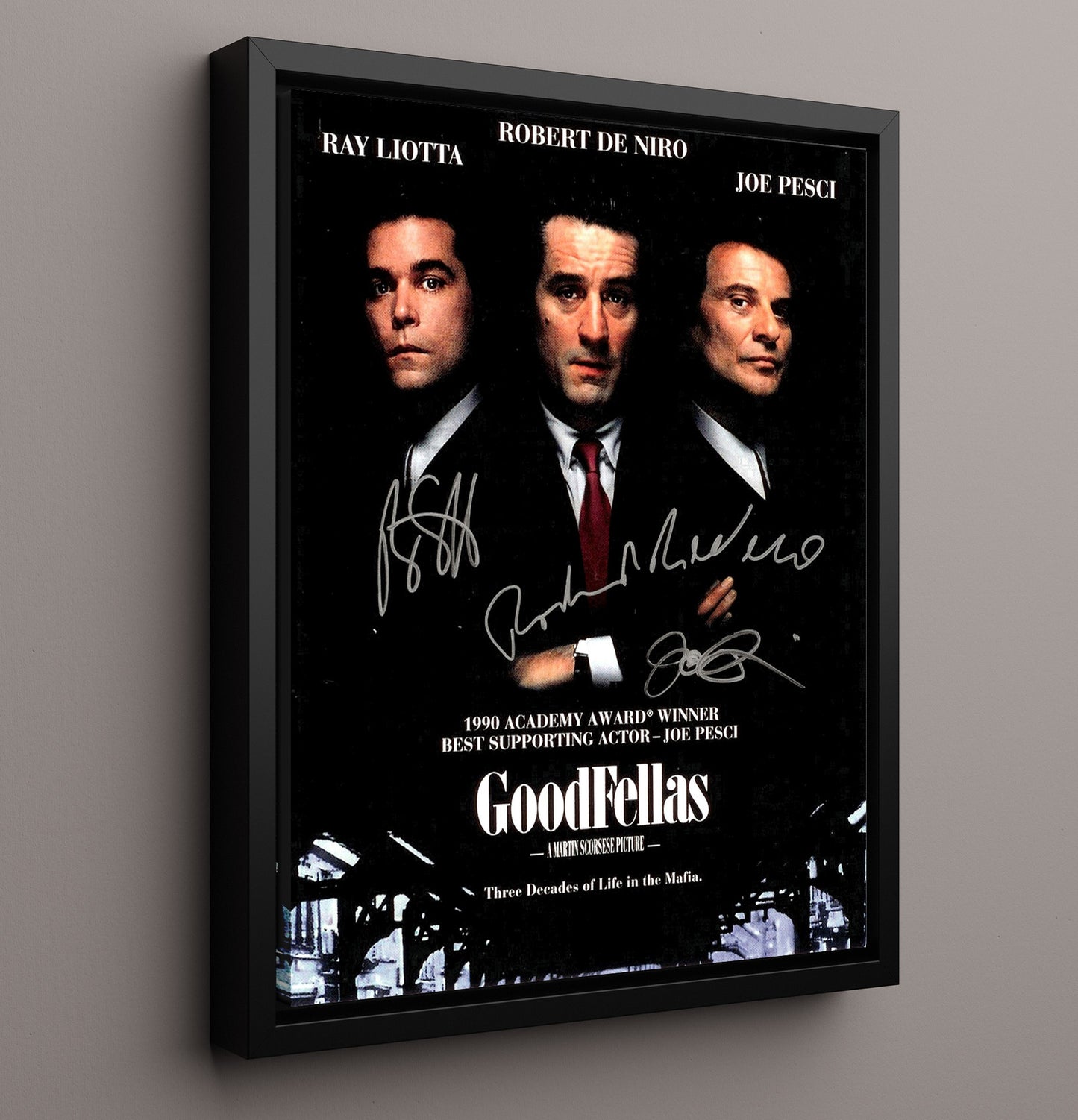 Goodfellas Cast - Mafia Legends Vintage Movie Wall Art - 16x20 Framed Canvas movie decor