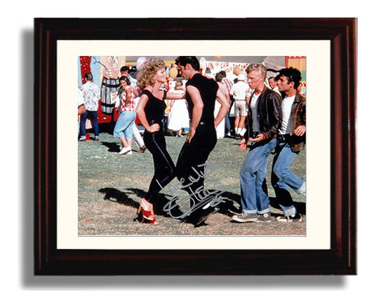 Grease - Olivia Newton-John and John Travolta - Summer nights showdown movie wall art 8x10 Beveled Frame