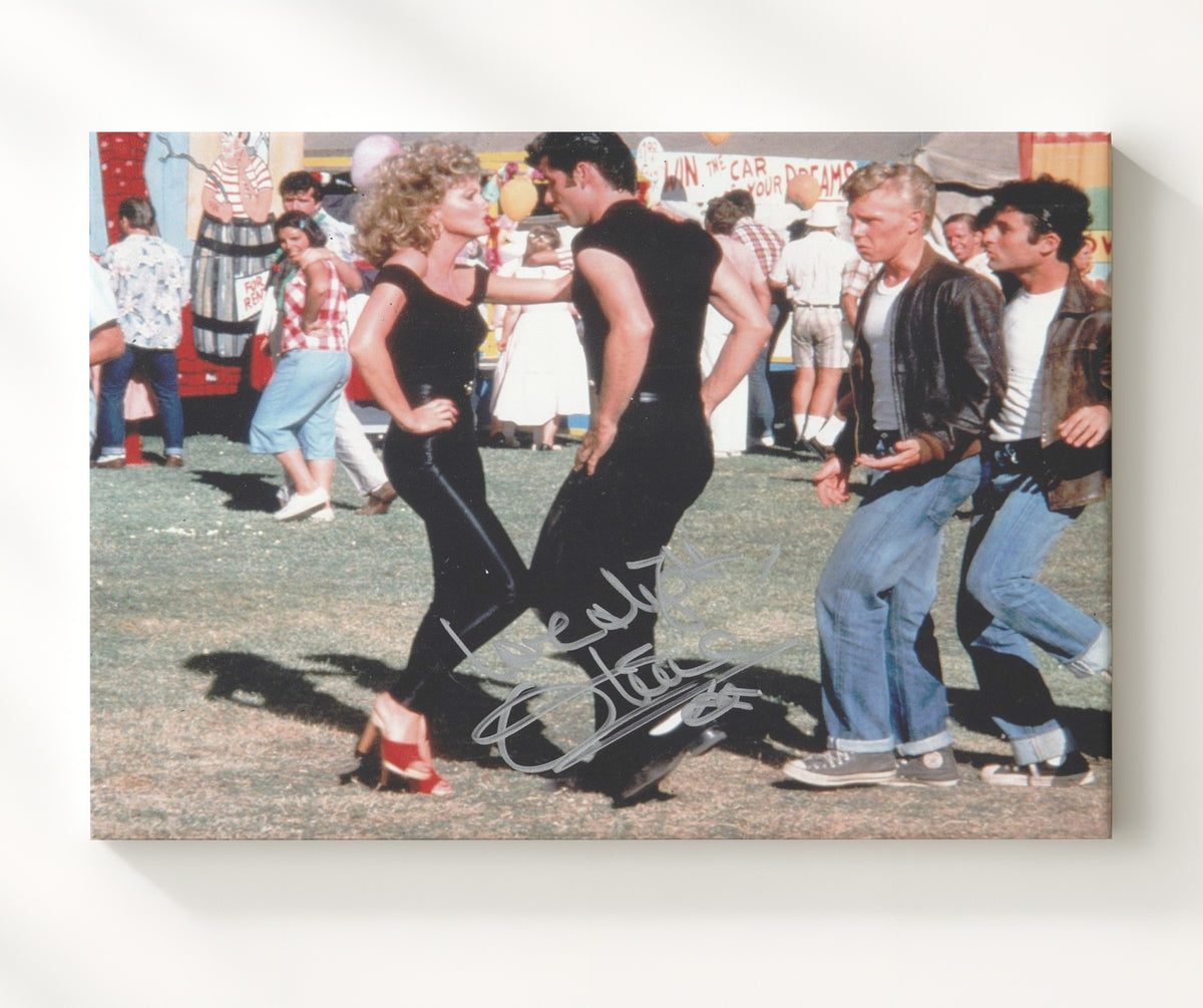 Grease - Olivia Newton-John and John Travolta - Summer nights showdown movie wall art 20x24 Canvas