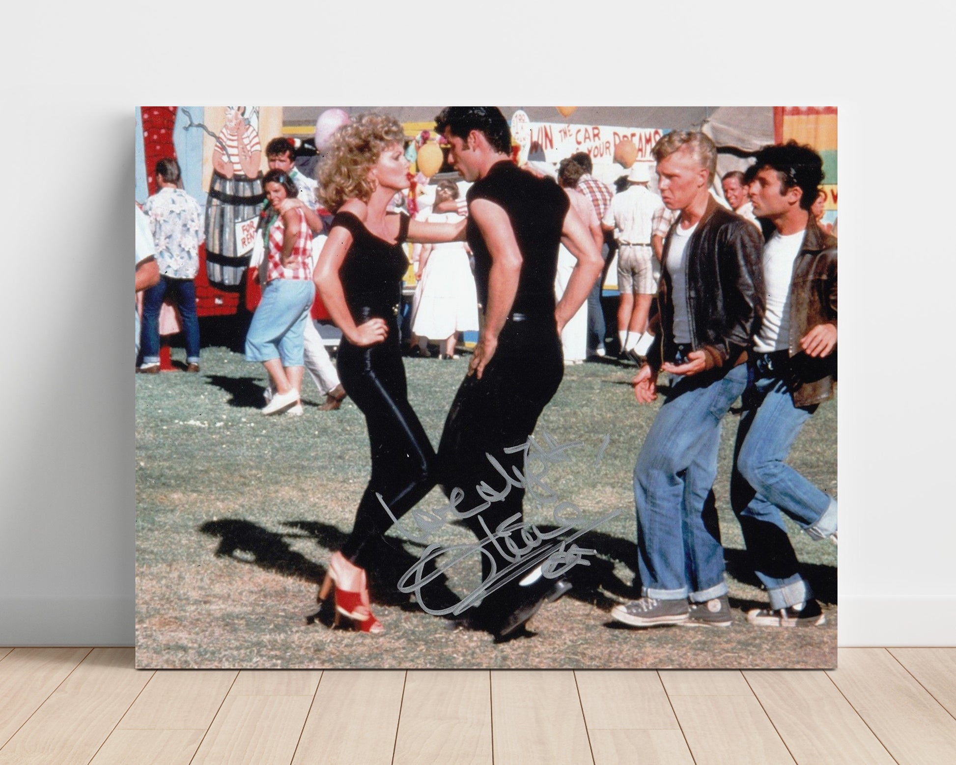 Grease - Olivia Newton-John and John Travolta - Summer nights showdown movie wall art 16x20 Unframed Print