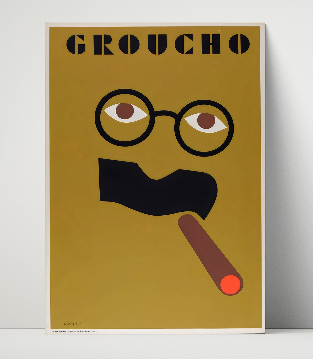 Groucho Marx - Minimalist Cigar Icon Vintage Movie Wall Art - 16x20 Unframed Print movie decor