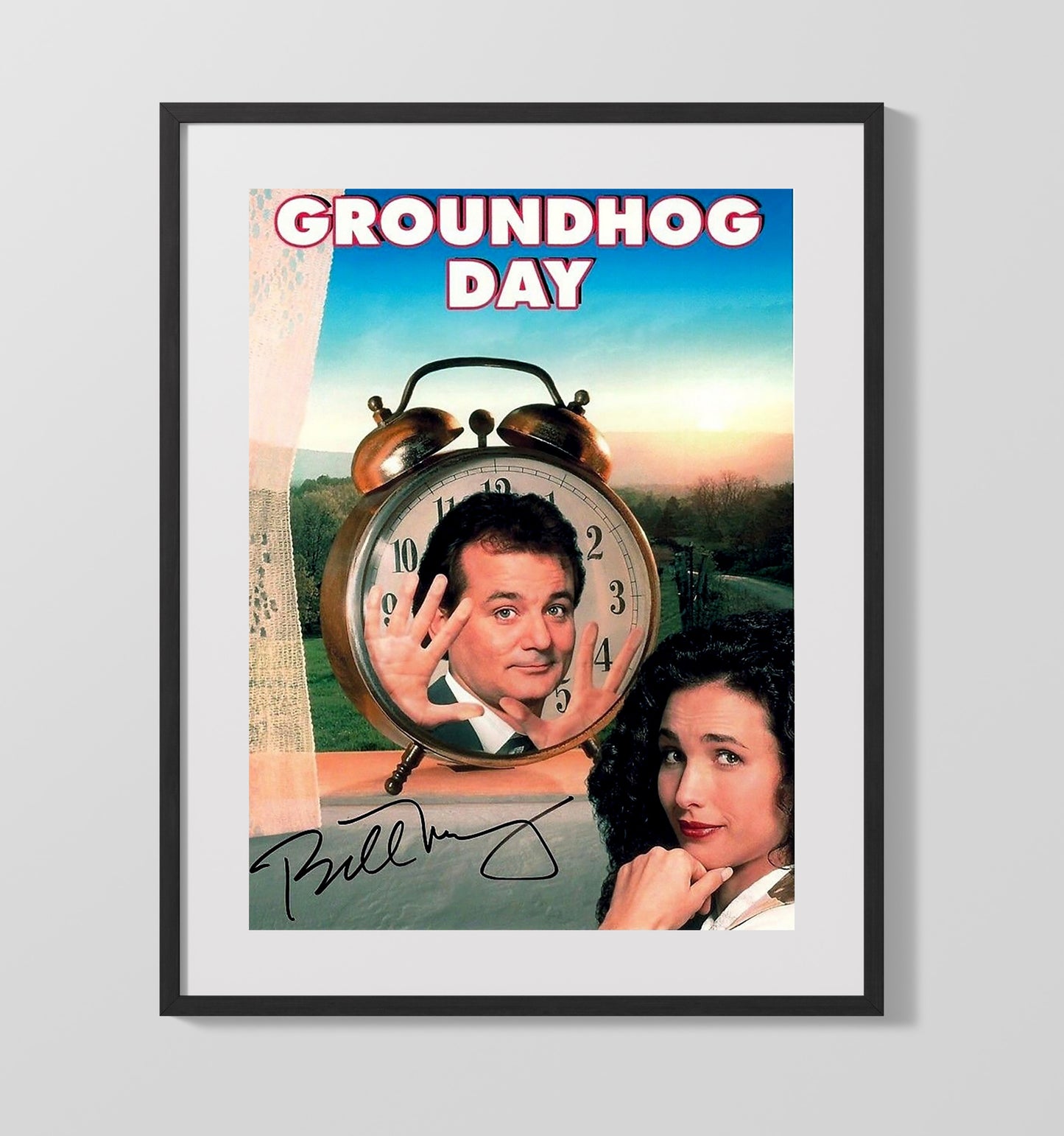 Groundhog Day - Time Loop Smile Vintage Movie Wall Art - 16x20 Gallery Frame movie decor