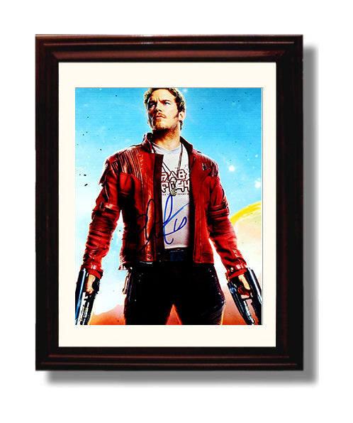 Guardians of the Galaxy - Chris Pratt - Star-Lord - Red Jacket Space Rogue movie wall art 8x10 Beveled Frame