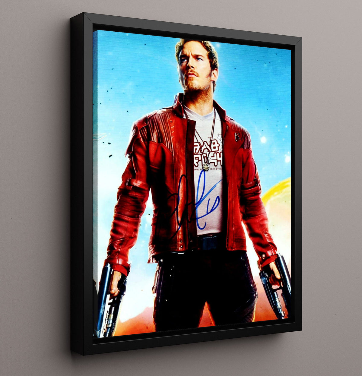 Guardians of the Galaxy - Chris Pratt - Star-Lord - Red Jacket Space Rogue movie wall art 16x20 Gallery Frame