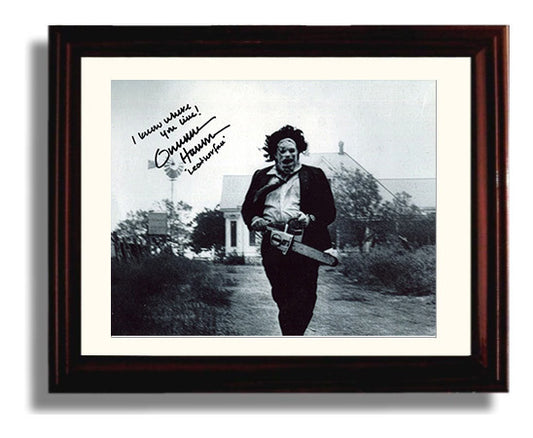 Gunnar Hansen Texas Chainsaw Massacre - Leatherface Lives movie wall art 8x10 Beveled Frame