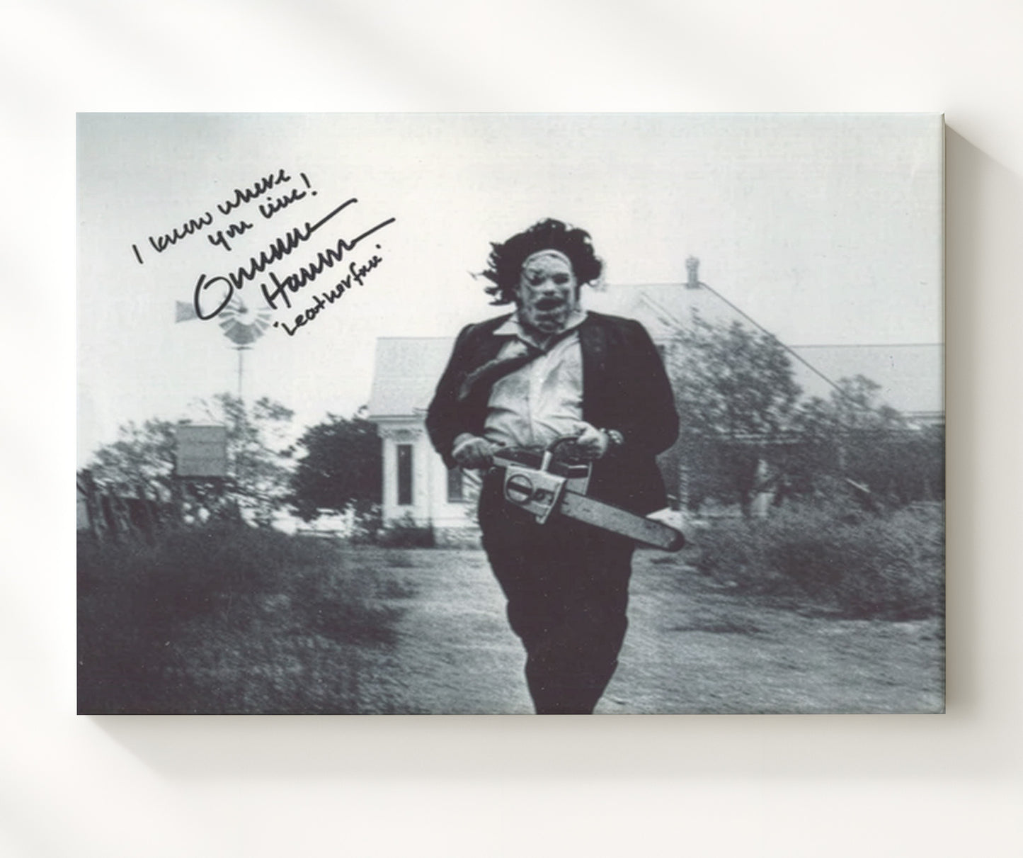 Gunnar Hansen Texas Chainsaw Massacre - Leatherface Lives Vintage Movie Wall Art - 20x24 Canvas movie decor