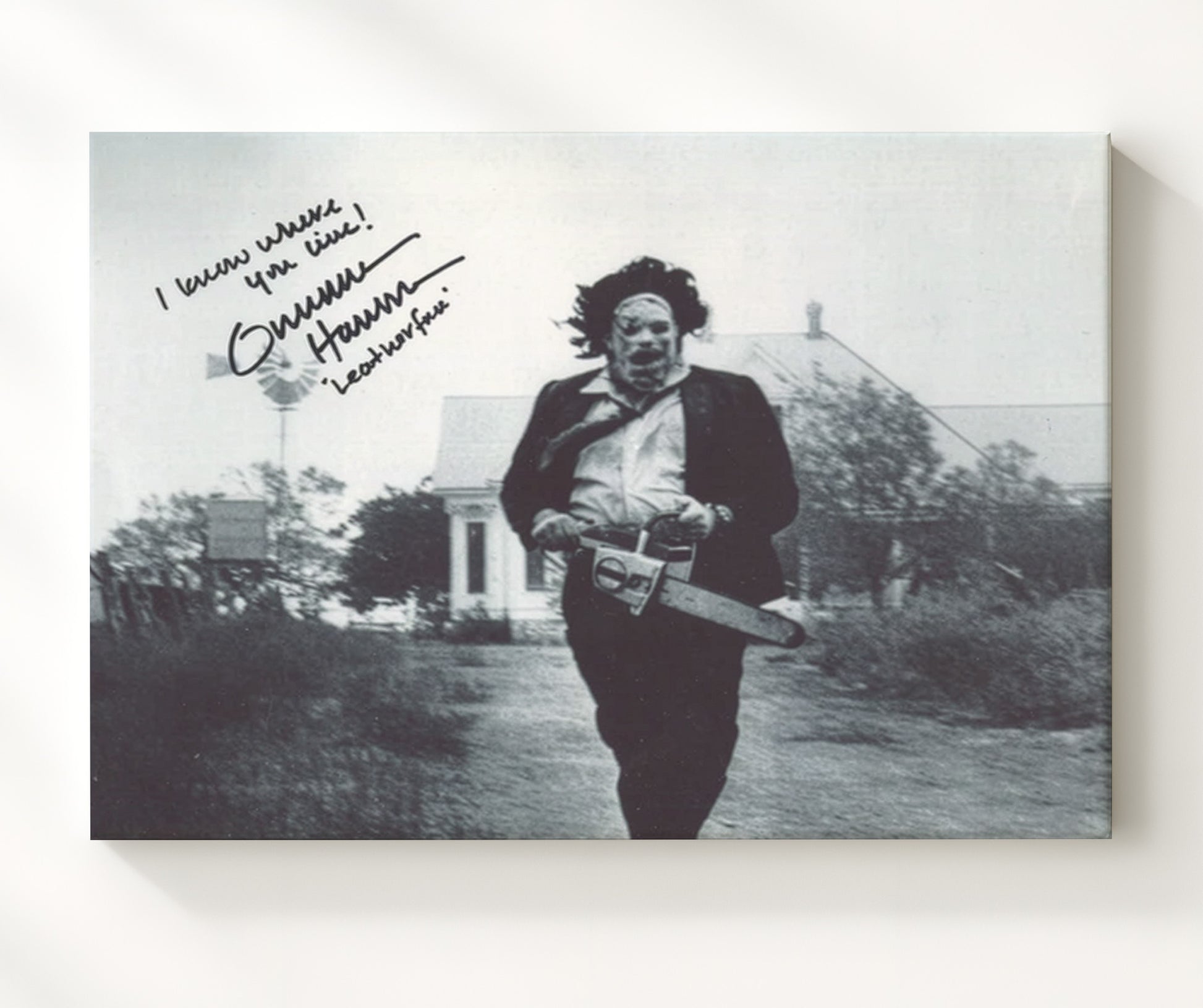 Gunnar Hansen Texas Chainsaw Massacre - Leatherface Lives Vintage Movie Wall Art - 20x24 Canvas movie decor