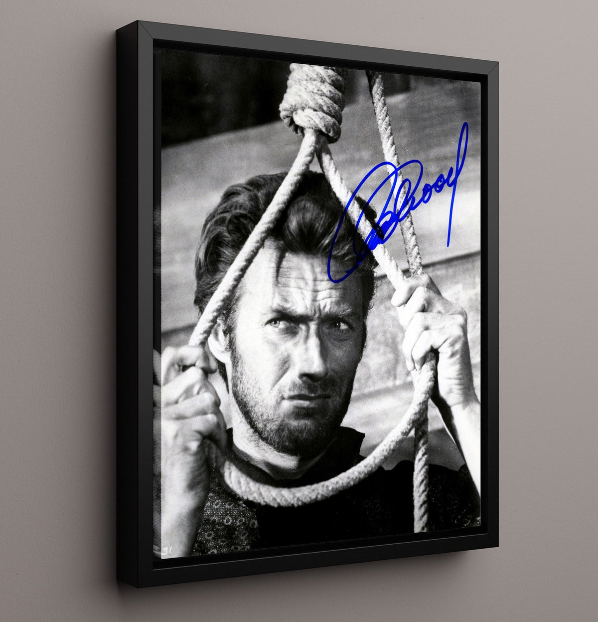 Hang Em High - Clint Eastwood - Jed Cooper - Noose Rope Tension Close-Up movie wall art 16x20 Gallery Frame
