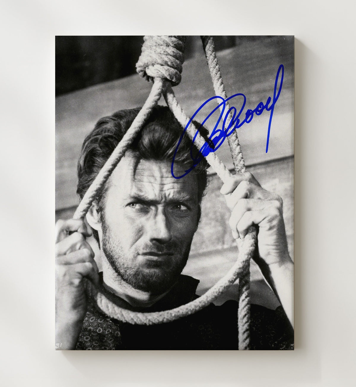 Hang Em High - Clint Eastwood - Jed Cooper - Noose Rope Tension Close-Up movie wall art 8x10 Beveled Frame