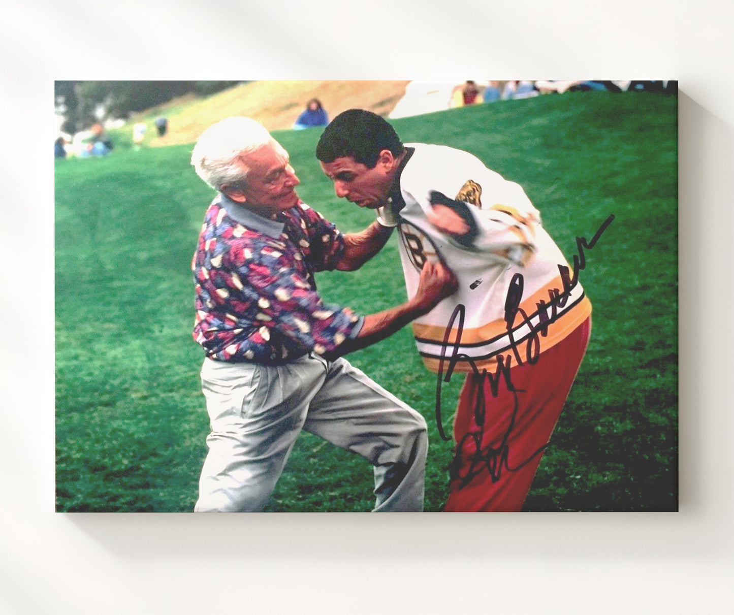 Happy Gilmore - Adam Sandler Bob Barker Golf Course Fight Scene movie wall art 20x24 Canvas