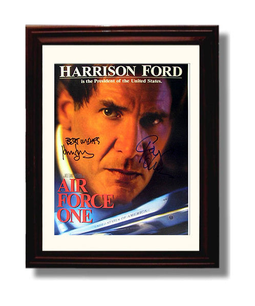 Harrison Ford - Air Force One President James Marshall Poster Photograph movie wall art 8x10 Beveled Frame