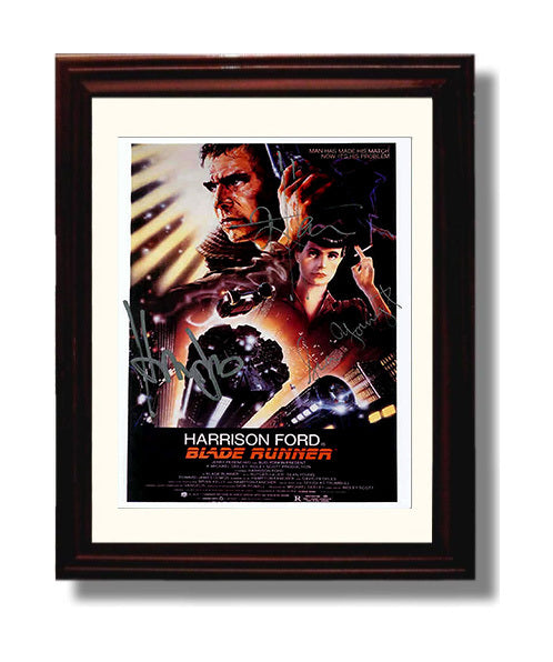 Harrison Ford and Sean Young - Blade Runner Rick Deckard and Rachael Theatrical Poster Art movie wall art 8x10 Beveled Frame