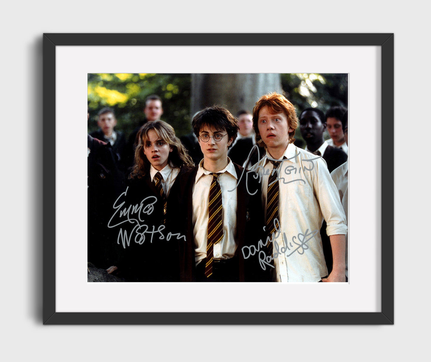 Harry Potter - Cast - Shocked Trio Vintage Movie Wall Art - 16x20 Gallery Frame movie decor
