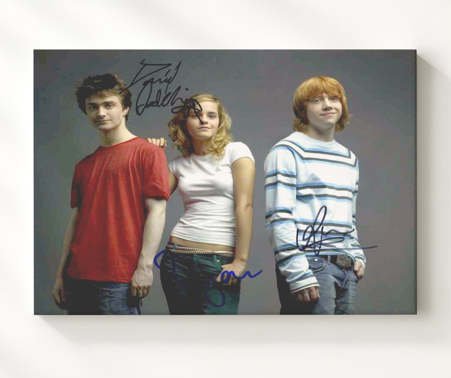 Harry Potter - Daniel Radcliffe - Harry Potter - Trio wizard bond Vintage Movie Wall Art - 20x24 Canvas movie decor