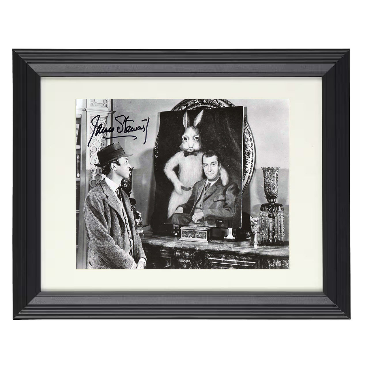Harvey – James Stewart – Invisible Rabbit Pal Image – 8x10 black beveled framed movie wall art
