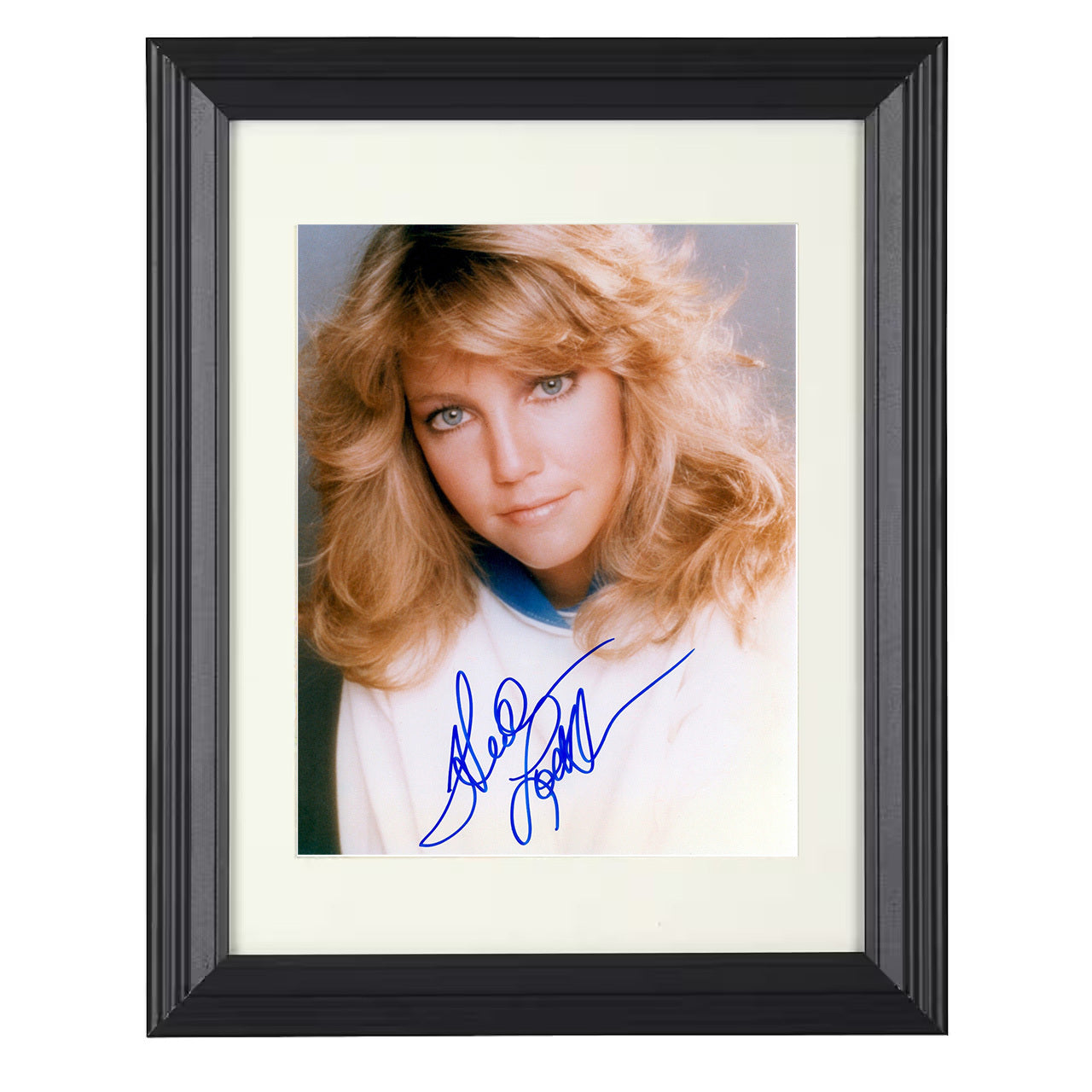 Heather Locklear – 80s Hollywood Glamour Image – 8x10 black beveled framed movie wall art