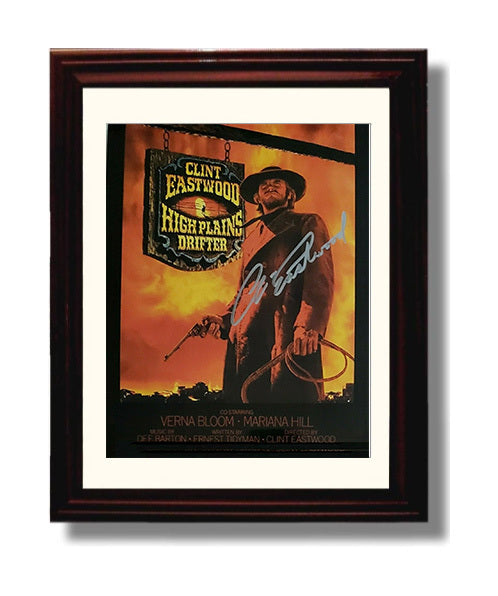 High Plains Drifter - Clint Eastwood - The Stranger - Gunslinger Revenge Stare movie wall art 8x10 Beveled Frame