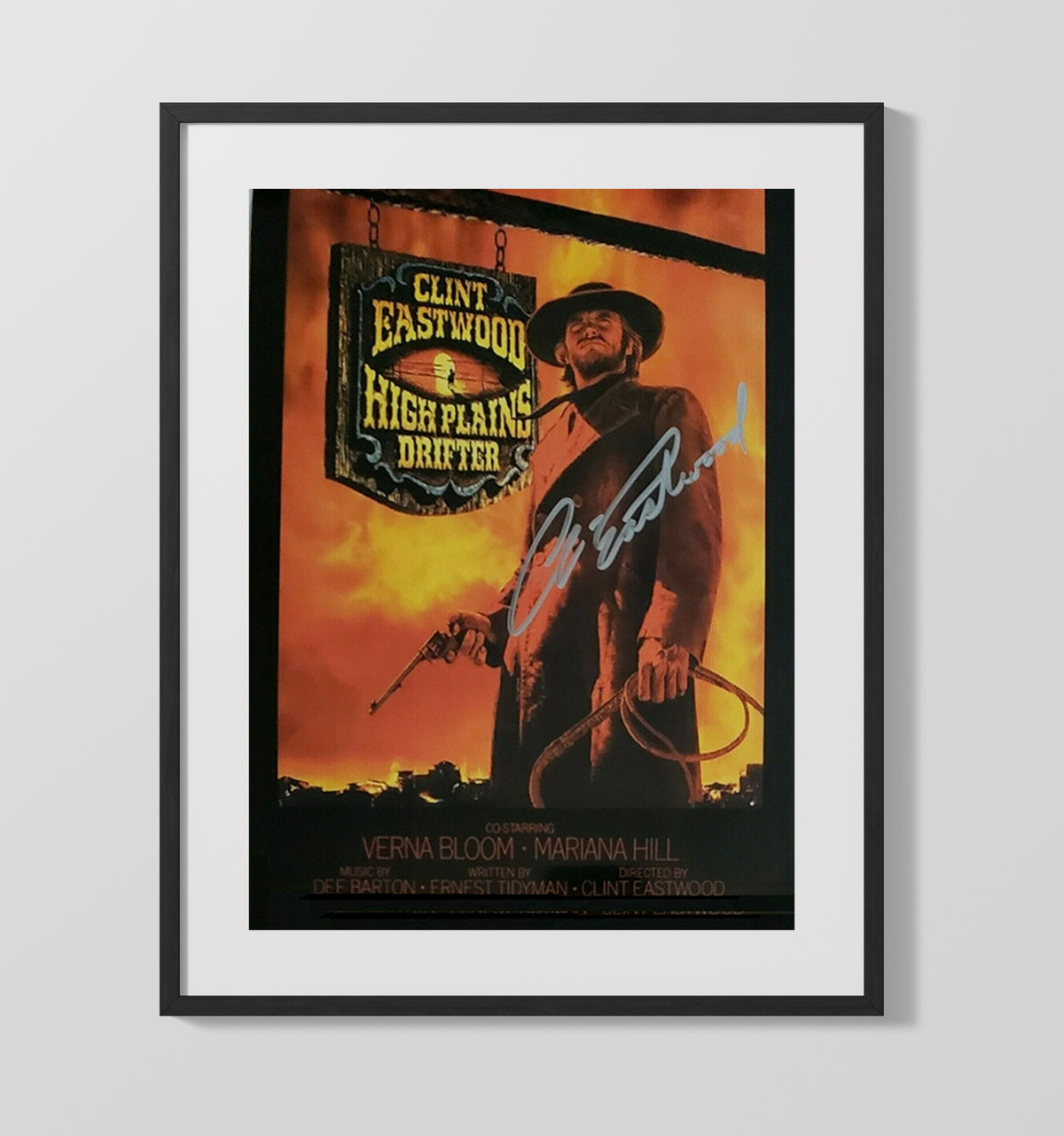 High Plains Drifter - Clint Eastwood - The Stranger - Gunslinger Revenge Stare movie wall art 16x20 Gallery Frame