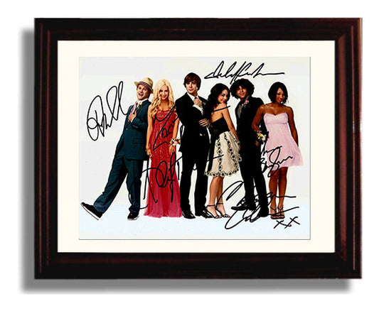 High School Musical - Zac Efron - Troy Bolton - Ensemble Formal Cast Lineup Scene movie wall art 8x10 Beveled Frame