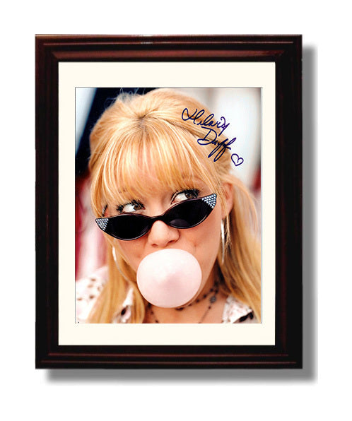 Hilary Duff - Bubblegum Pop Star Bubble Pose movie wall art 8x10 Beveled Frame