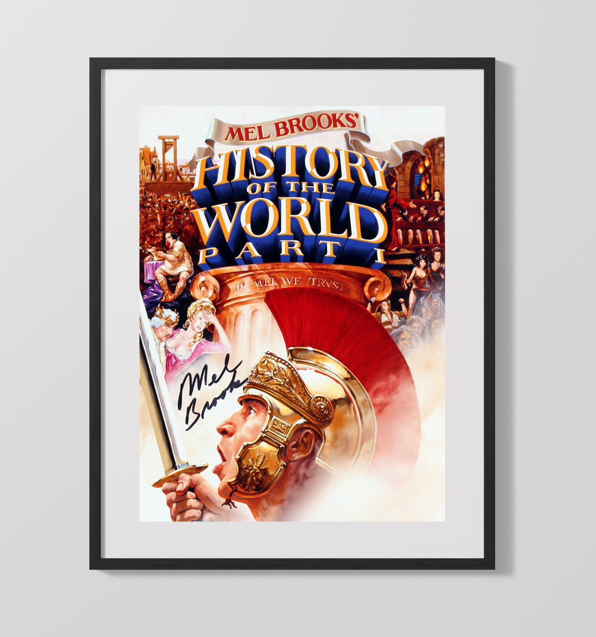 History of the World Part I - Mel Brooks Roman Empire Comedy Chaos movie wall art 16x20 Gallery Frame