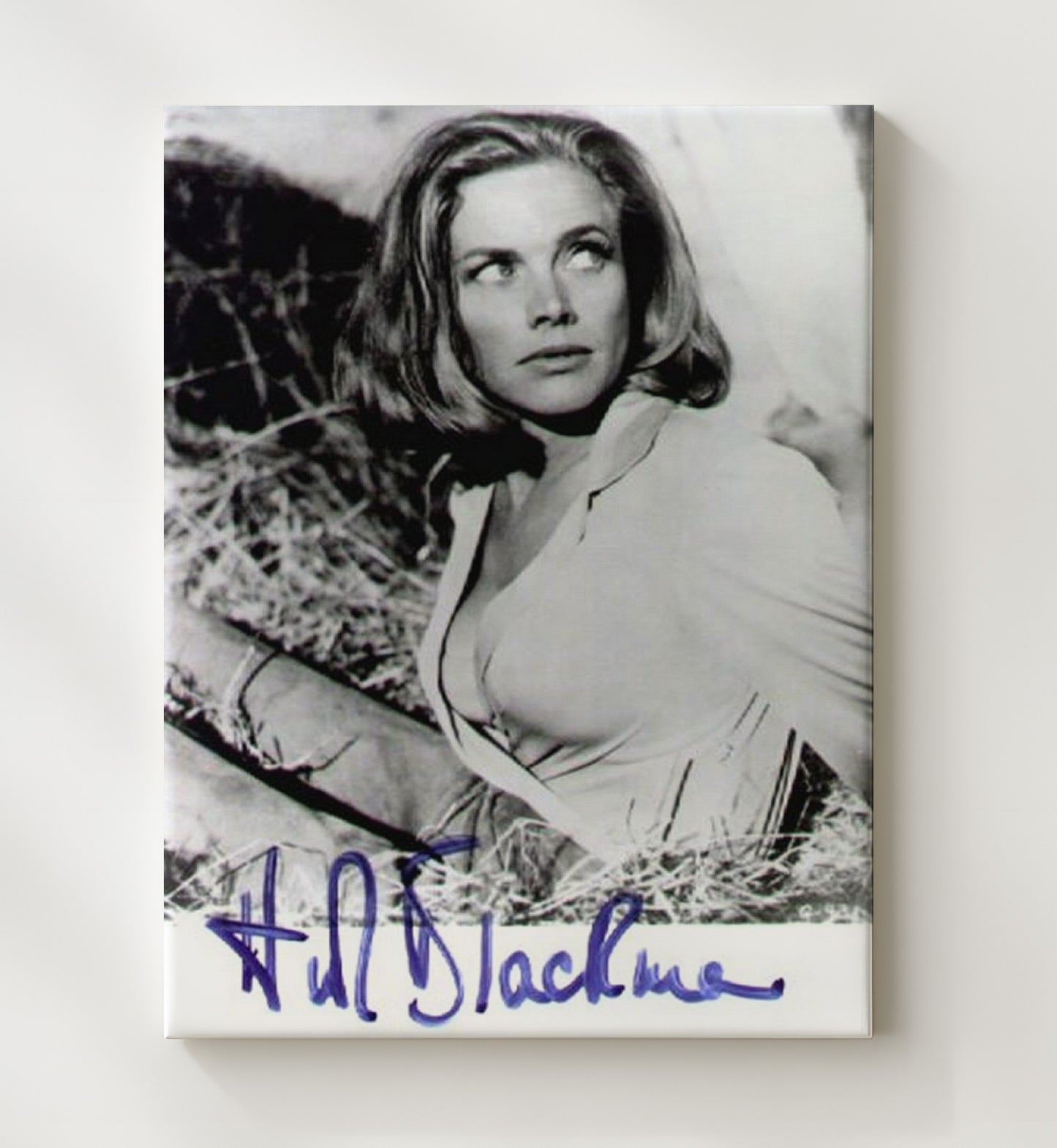 Honor Blackman - Classic British Screen Siren - Portrait Vintage Movie Wall Art - 20x24 Canvas movie decor
