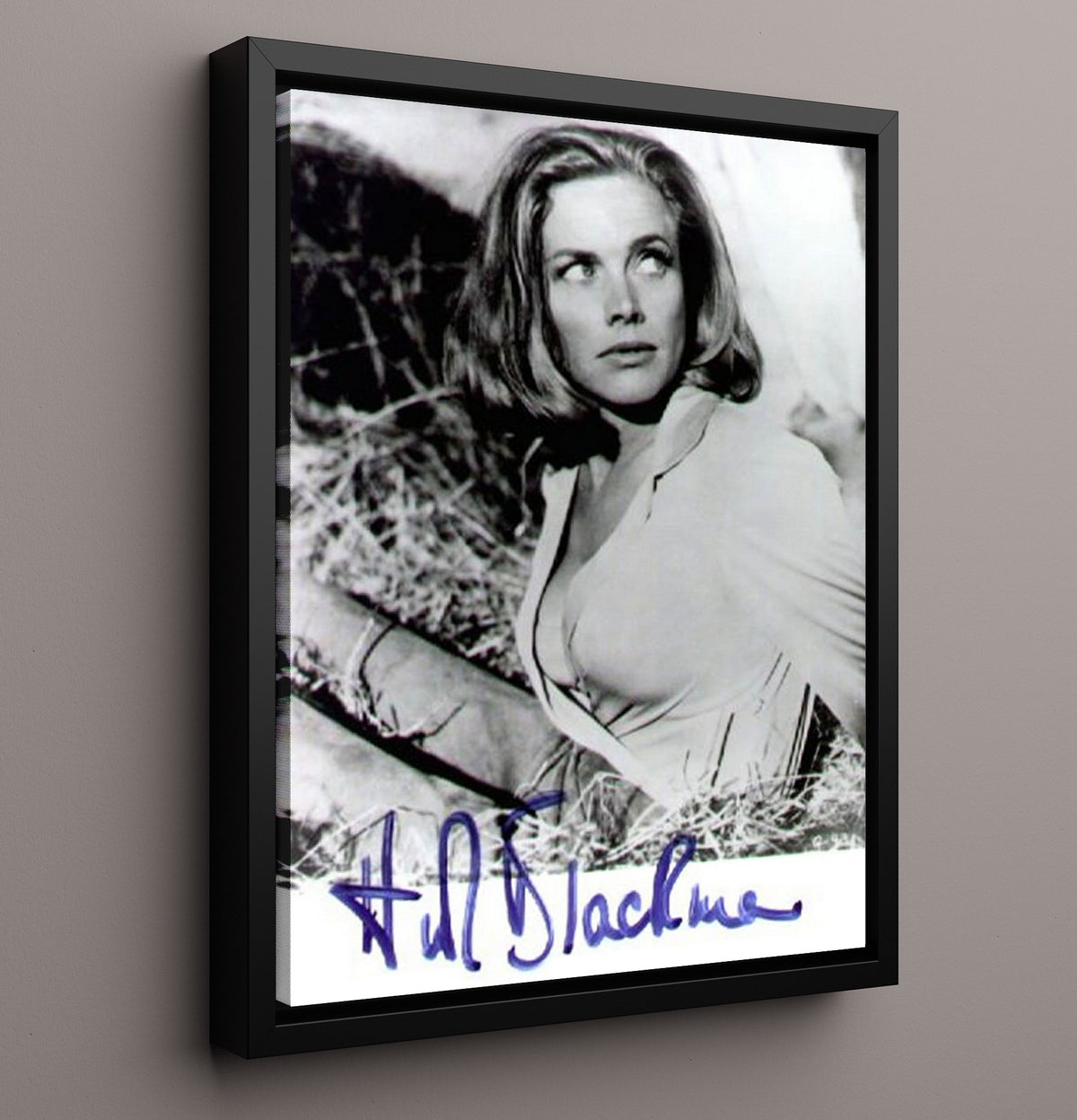 Honor Blackman - Classic British Screen Siren - Photograph movie wall art 16x20 Framed Canvas