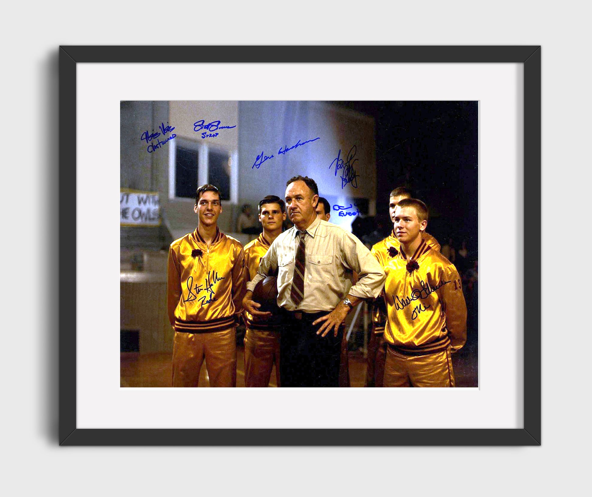 Hoosiers - Gene Hackman - Coach Dale - Locker room resolve Vintage Movie Wall Art - 16x20 Gallery Frame movie decor