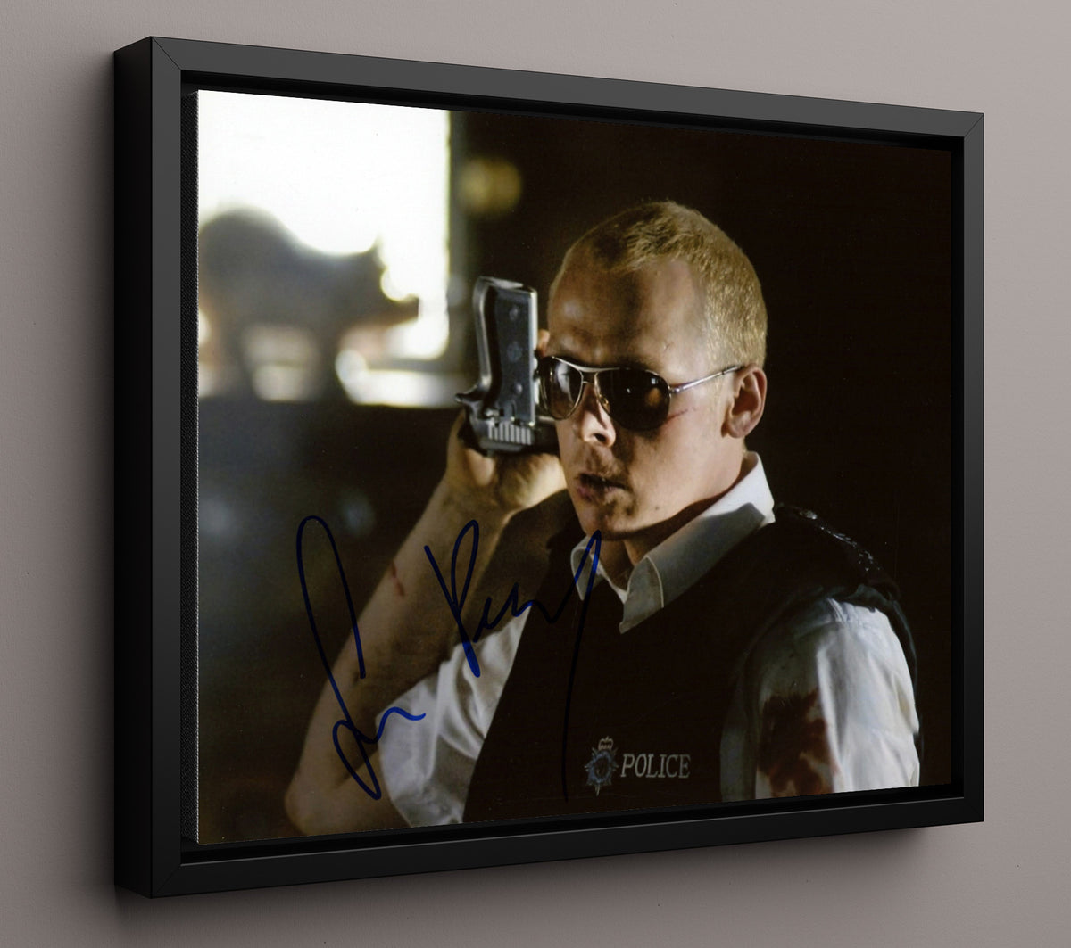 Hot Fuzz - Simon Pegg - Nicholas - Small Town Big Conspiracy movie wall art 16x20 Framed Canvas