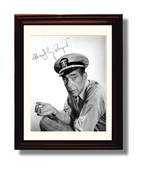 Humphrey Bogart - Golden Age Hollywood Tough-Guy Photograph movie wall art 8x10 Beveled Frame