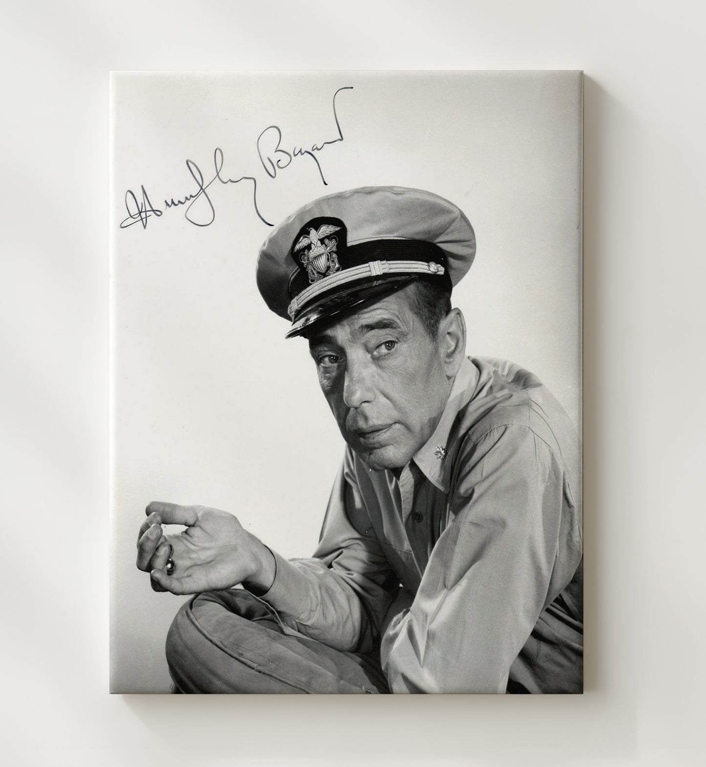 Humphrey Bogart - Golden Age Hollywood Tough-Guy Portrait Vintage Movie Wall Art - 20x24 Canvas movie decor