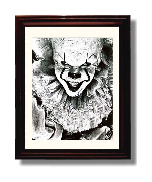 IT - Bill Skarsgard - Pennywise - Nightmare Clown Grin movie wall art 8x10 Beveled Frame
